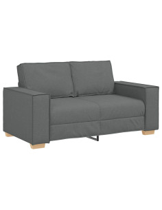 Divano a 2 posti Grigio scuro 120 cm in tessuto