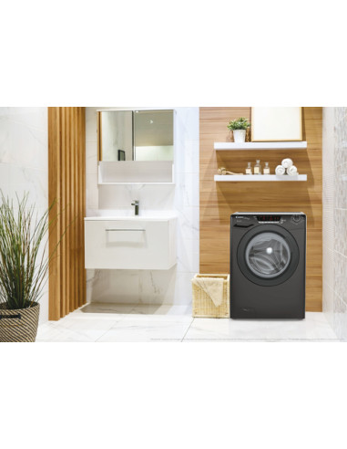 Candy Ultra Hygiene HES12104TWMBB6-S lavatrice Caricamento frontale 10 kg 1200 Giri/min Nero