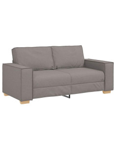 Divano a 2 posti tortora 140 cm in tessuto