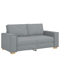 Divano a 2 posti Grigio Chiaro 140 cm Tessuto