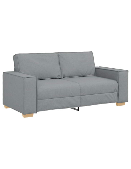 Divano a 2 posti Grigio Chiaro 140 cm Tessuto