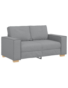 Divano a 2 posti Grigio chiaro 120 cm in tessuto