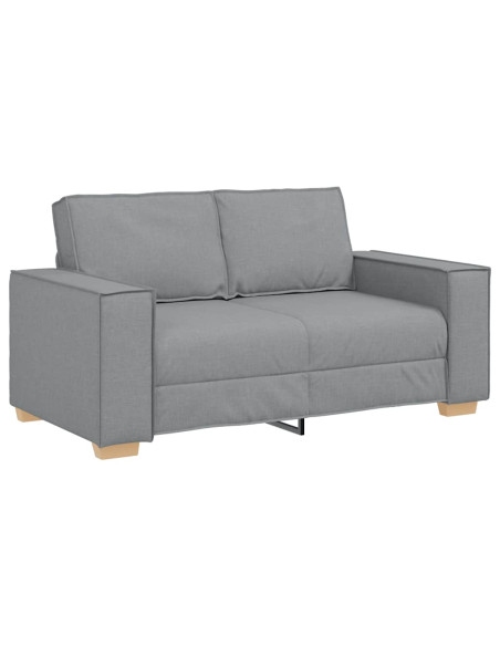 Divano a 2 posti Grigio chiaro 120 cm in tessuto