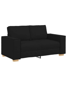 Divano a 2 posti Nero 120 cm Tessuto