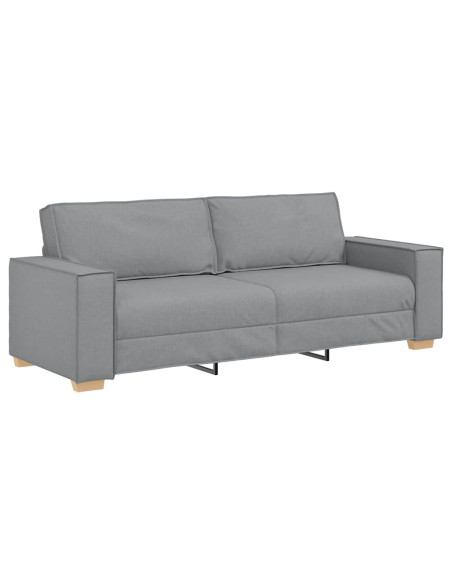Divano a 3 posti Grigio Chiaro 180 cm Tessuto