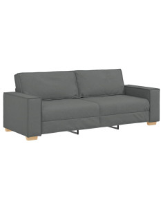 Divano a 3 posti Grigio scuro 180 cm in tessuto