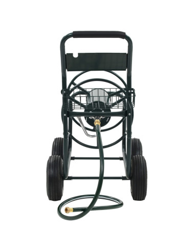 Carrello Avvolgitubi da Giardino Connettori 1/2" 75 m Acciaio
