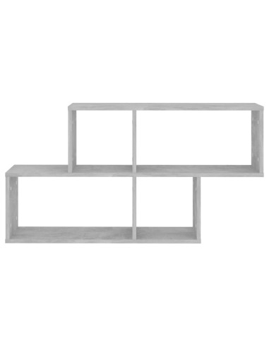 Scaffale a Parete Grigio Cemento 100x18x53 cm Legno Multistrato