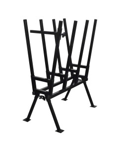 Cavalletto Verniciato a Polvere Nero per Segare Legno