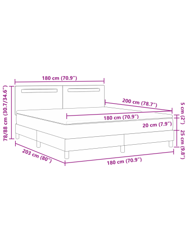 Letto a molle con materasso Nero 180 x 200 cm Pelle sintetica
