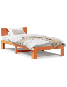 Struttura del letto Marrone cerato 75 x 190 cm Pino massello 2