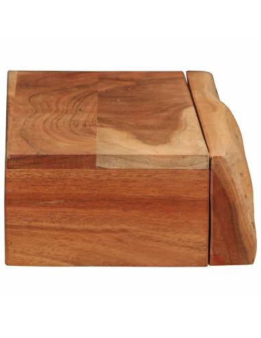 Mensole da Parete 2 pz 60x17x8 cm in Legno Massello di Acacia
