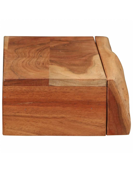 Mensole da Parete 2 pz 60x17x8 cm in Legno Massello di Acacia