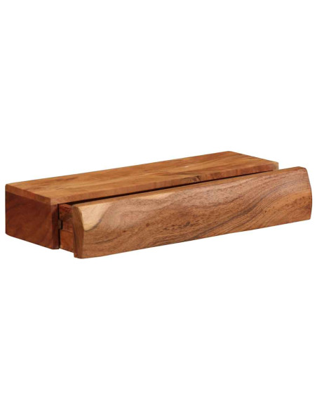 Mensole da Parete 2 pz 40x17x8 cm in Legno Massello di Acacia