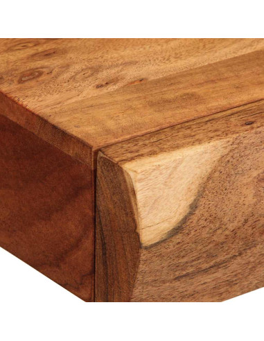 Mensole da Parete 2 pz 40x17x8 cm in Legno Massello di Acacia