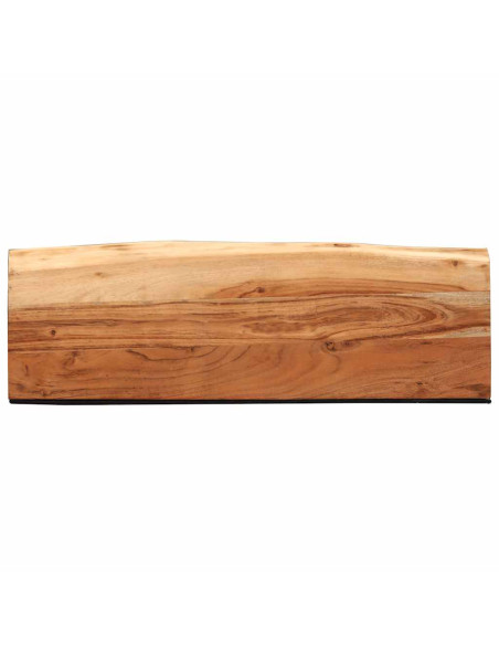 Mensole da Parete 2 pz 60x20x3,5 cm in Legno Massello di Acacia