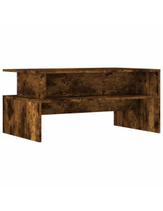 Tavolino da Salotto Rovere Fumo 90x55x42,5 cm Legno Multistrato