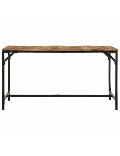 Tavolo da Pranzo 140x70x75 cm in Legno Massello di Mango Grezzo 2
