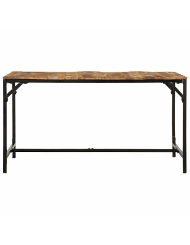 Tavolo da Pranzo 140x70x75 cm in Legno Massello di Mango Grezzo
