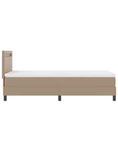 Letto a molle Cappuccino 100 x 200 cm Pelle sintetica 2