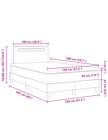 Letto a molle con materasso Nero 120 x 200 cm Pelle sintetica