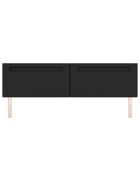Testiera  Design Semplice Nera 200 cm in pelle sintetica