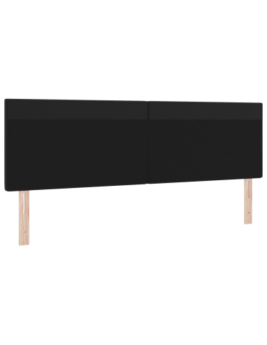 Testiera LED Nero 180 cm Pelle Sintetica