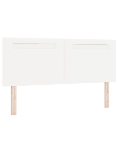 Testiera LED Bianco 160 cm Pelle Sintetica 2