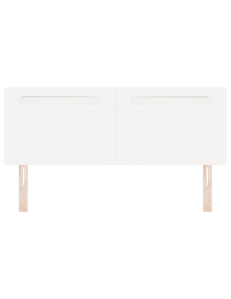 Testiera LED Bianco 160 cm Pelle Sintetica