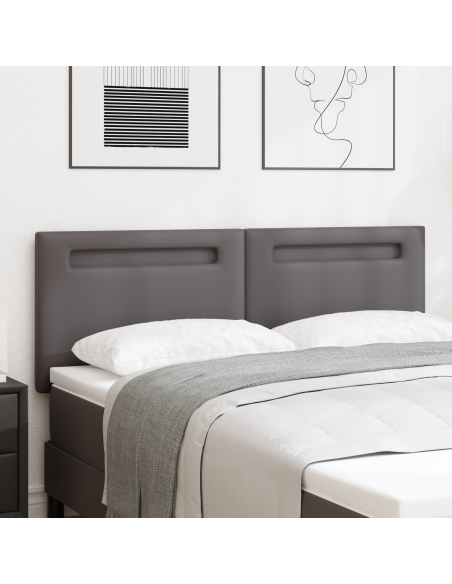 Testiera  Design Semplice Grigio 140 cm in Ecopelle