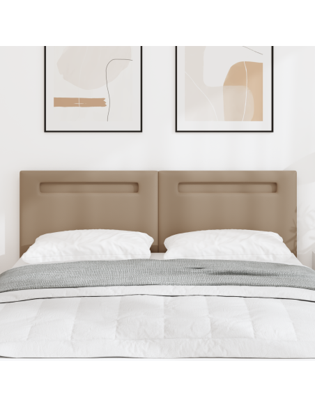 Testiera  Design Semplice Cappuccino 140 cm in Ecopelle
