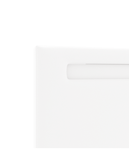 Testiera  Design Semplice Bianco Puro 200 cm in Ecopelle