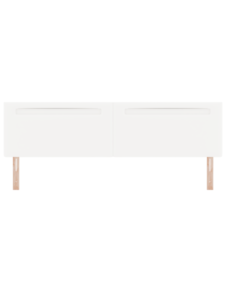 Testiera  Design Semplice Bianco Puro 200 cm in Ecopelle