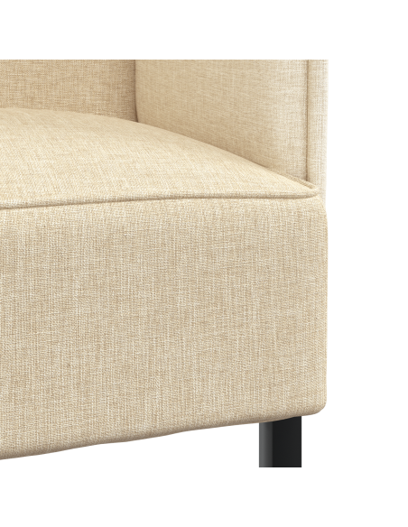 Divano Alto Schienale Panna 109x56x121 cm Tessuto
