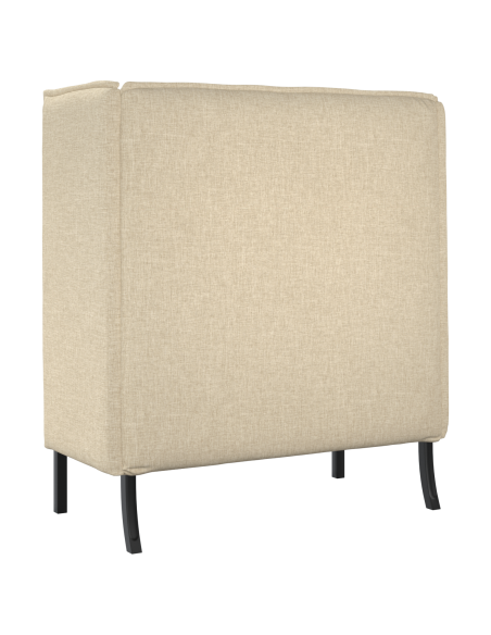 Divano Alto Schienale Panna 109x56x121 cm Tessuto