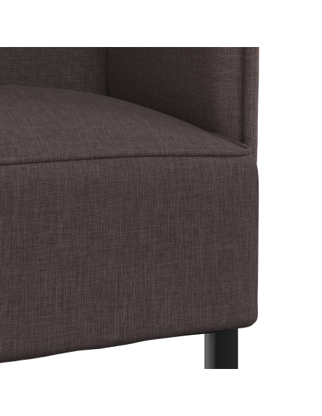 Divano alto Marrone scuro 109x56x121 cm Tessuto