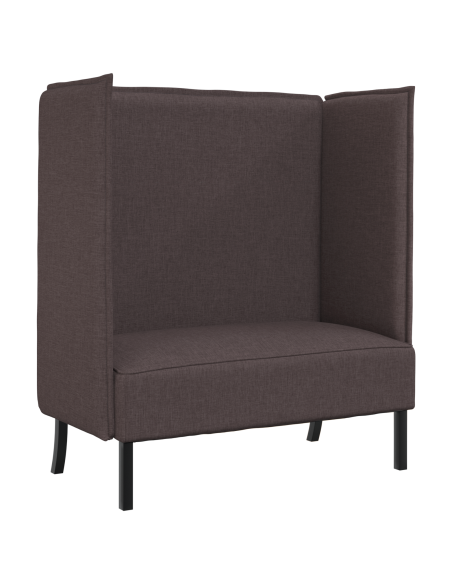 Divano alto Marrone scuro 109x56x121 cm Tessuto