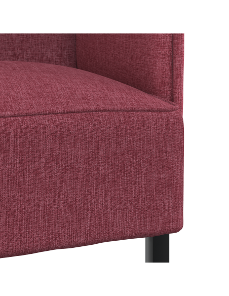 Divano Alto Rosso Vino 109x56x121 cm Tessuto