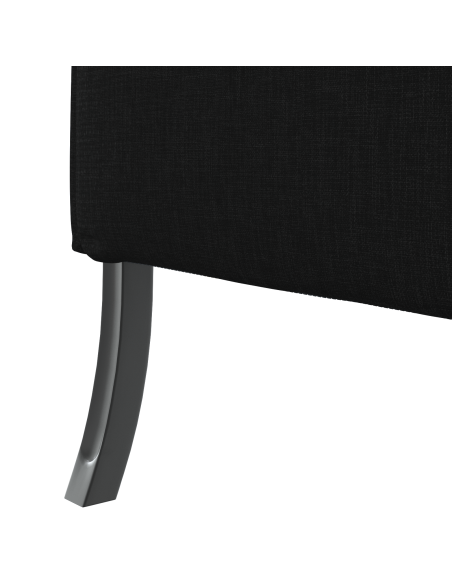 Divano Alto Nero 109x56x121 cm Tessuto