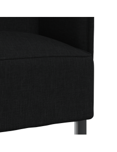 Divano alto 101cm Nero Tessuto 2