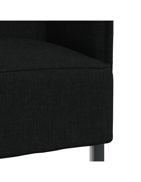 Divano alto 101cm Nero Tessuto