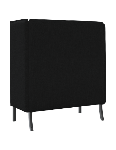 Divano Alto Nero 109x56x121 cm Tessuto