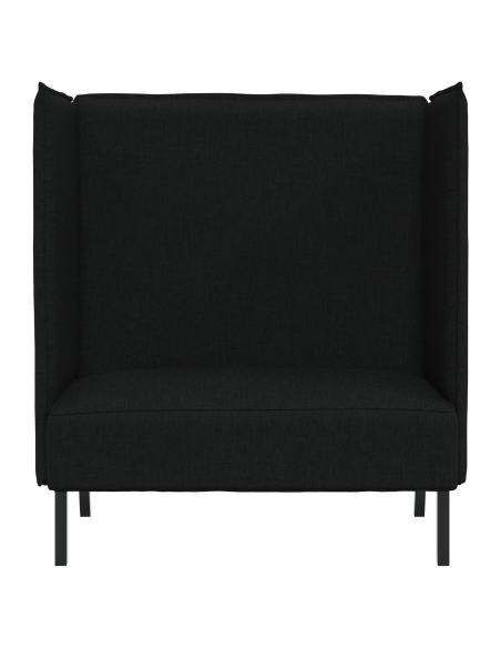 Divano Alto Nero 109x56x121 cm Tessuto