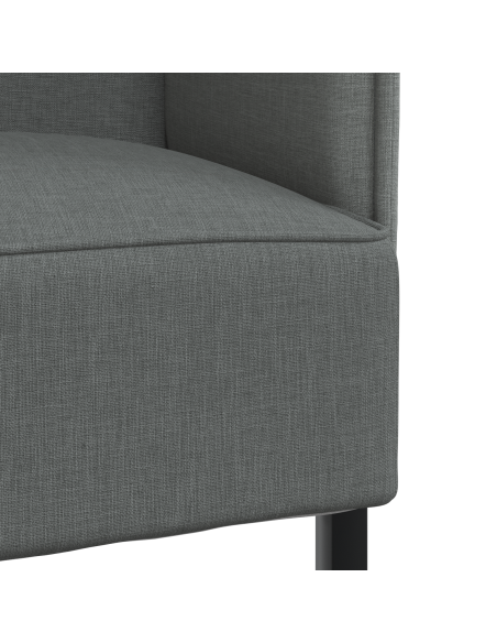 Divano alto 101cm Grigio scuro Tessuto