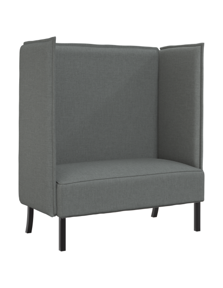 Divano Alto Grigio Scuro 109x56x121 cm Tessuto