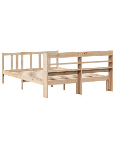 Giroletto con Testiera 135x190 cm in Legno Massello di Pino 2