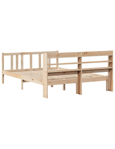 Giroletto con Testiera 135x190 cm in Legno Massello di Pino