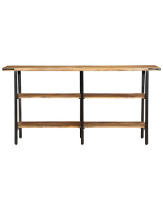 Tavolo Consolle 140x35x70 cm in Legno Massello di Mango 2