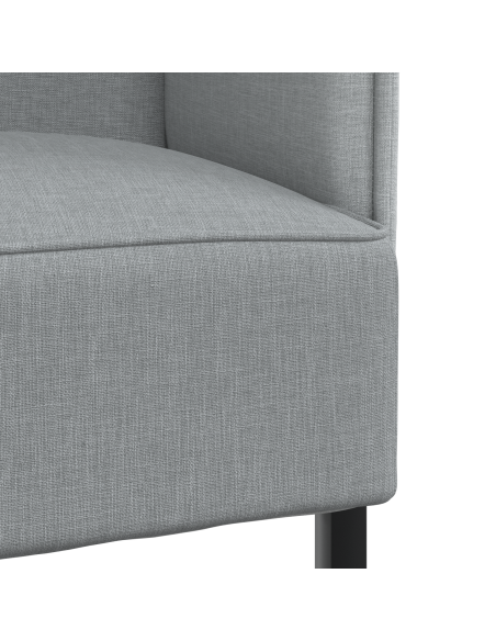 Divano alto 101cm Grigio chiaro Tessuto
