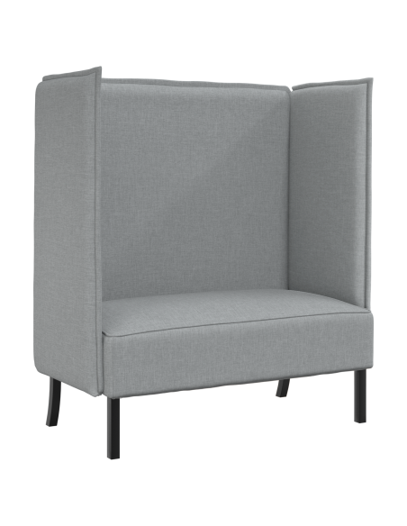 Divano Alto Schienale Grigio Chiaro 109x56x121 cm Tessuto